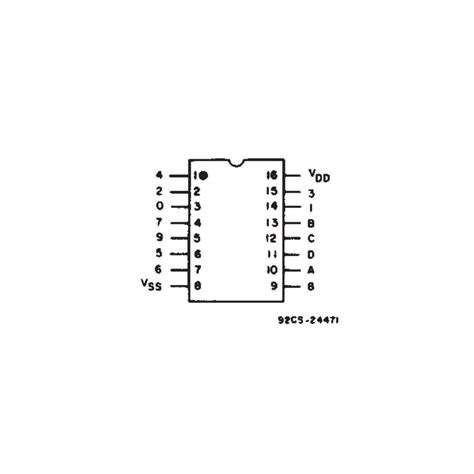 CD4028B 3 4 Bits DCB To 8 10 Decimal Decoder DIP 16