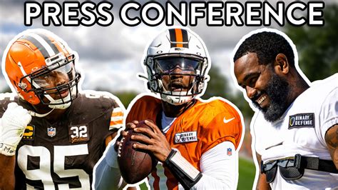 Elijah Moore Myles Garrett And P J Walker Press Conference Cleveland