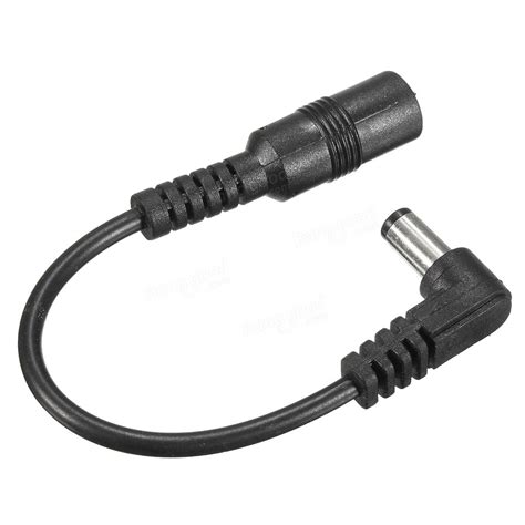 Dc Power Plug X Mm Male Right Angle To Female Extension Cable