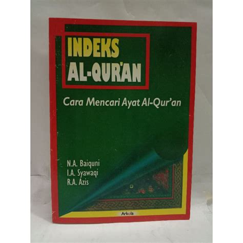 Jual Indeks Al Qur An Cara Mencari Ayat Alqur An Shopee Indonesia