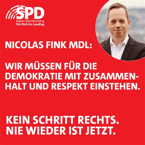 Für Demokratie mit Zusammenhalt und Respekt einstehen Nicolas Fink