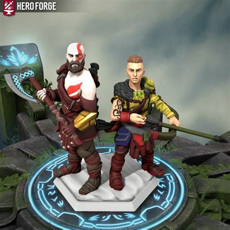 reworked Kratos and Atreus form GOW Ragnarok : r/HeroForgeMinis