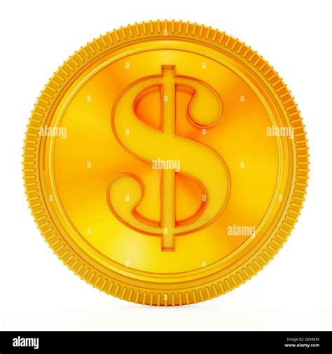 Gold coin with dollar symbol isolated on white background Stock Photo ...