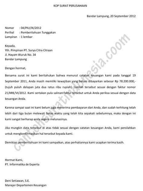 Contoh Surat Resmi Penagihan Pembayaran Customer The Best Porn