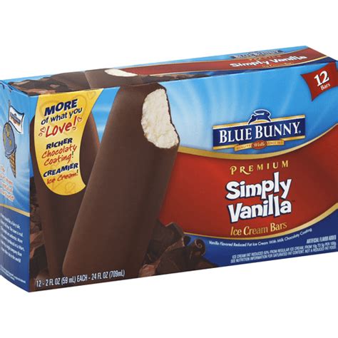 Blue Bunny Premium Ice Cream Bars Simply Vanilla Sandwiches Bars