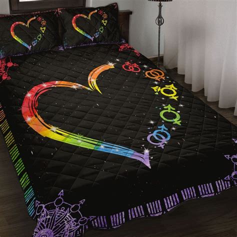 Lgbt Heart Of Pride Quilt Bed Set And Pillow Covers66 Twin Etsy