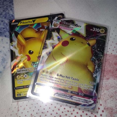 Promo Kartu Pokemon Tcg Indonesia Set Paket Pikachu Vmax Diskon