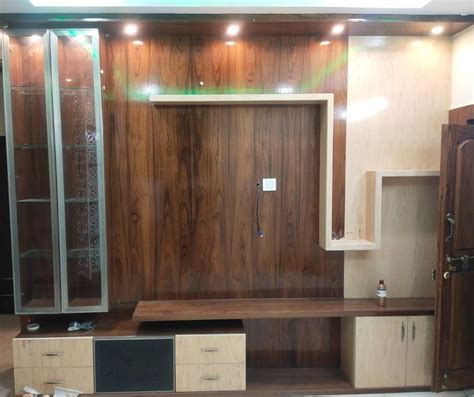 Brown Wall Mounted Wooden Tv Unit For Home At Rs Sq Ft In