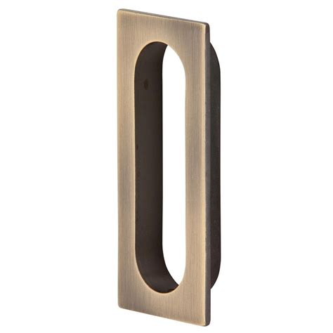 Ives Commercial 222b5 Solid Brass Rectangular Flush Pull Antique Brass Finish