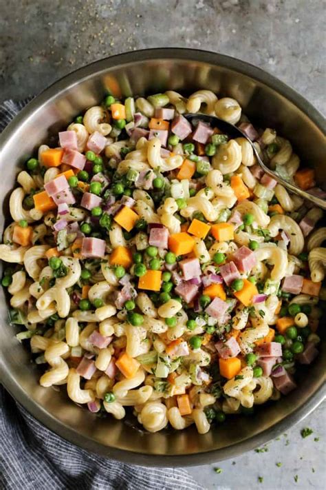 Macaroni Salad With Ham And Cheese A Farmgirl S Dabbles