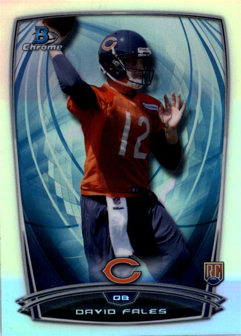 2014 Bowman Chrome Refractors Chicago Bears Football Card 177 David