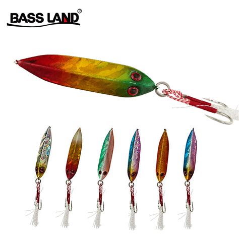 Bassland Shore Jigging Slow Metal Jig Lure Hard Saltwater Bait 3D Big