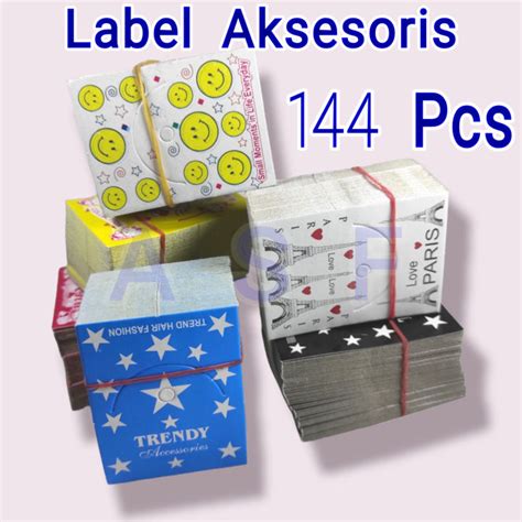 Label Aksesoris 5 Ikat Satu Ikat 144 Pcs Label Kertas Han Tag Sudah