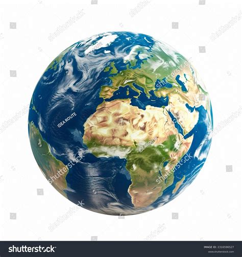 Earth Globe Isolated On White Background Stock Illustration