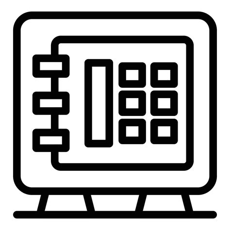 Icono De Caja Fuerte Estilo De Esquema 15660720 Vector En Vecteezy