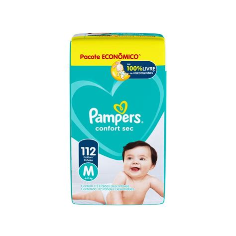 Fralda Pampers Confort Sec M 112 Unidades Pague Menos