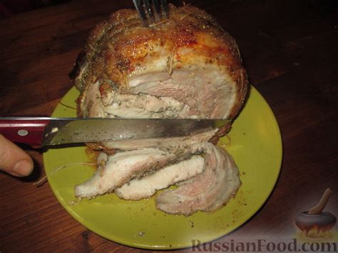 Рецепт: Бекон (панчетта), запеченный в домашних условиях на RussianFood.com