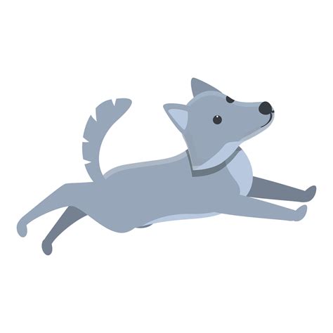 Running Wolf Icon Cartoon Style Vector Art At Vecteezy