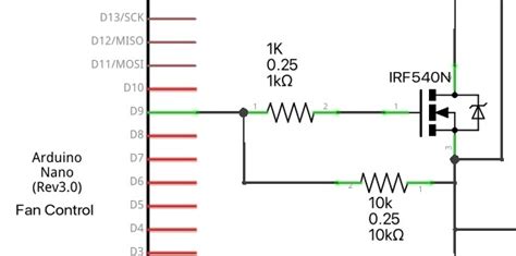 Gate And Pull Down Resistor Values For Mosfet And Arduino