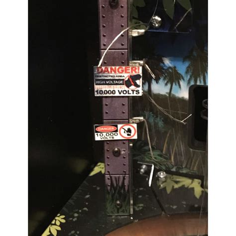 Jurassic Park Danger 10000 Volt Sign 2er Set