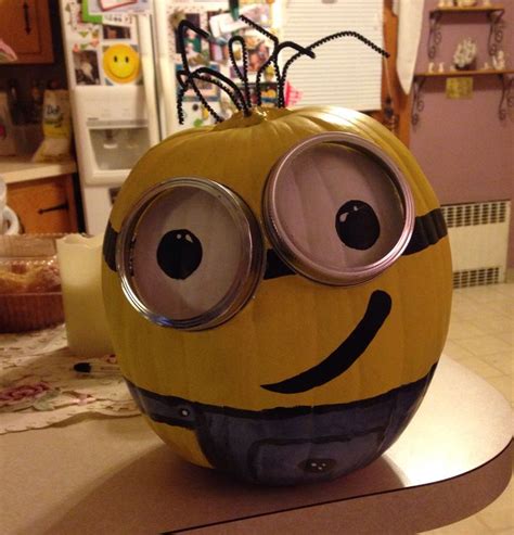 Minion Painted Pumpkin Enjoy Minion Painting Painted Pumpkins