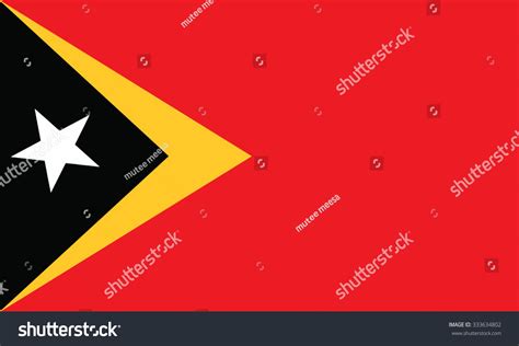 Timor-Leste Flag Stock Vector Illustration 333634802 : Shutterstock