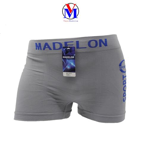 Jual Madelon Boxer JUMBO 3 Pcs Celana Dalam Seamless Pria Art 3317