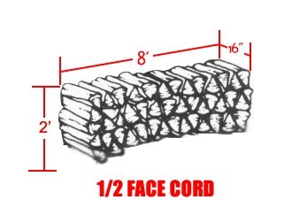 Mixed Hardwood 14" - 16" 1/2 Face Cord - Seasoned Firewood