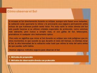 Como Observar El Sol Ppt