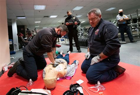 Dvids Images St Csw Firefighters Receive Emt Certification