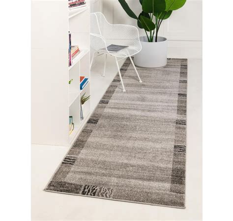 Gray 3' x 10' Lattice Trellis Runner Rug | Rugs.com