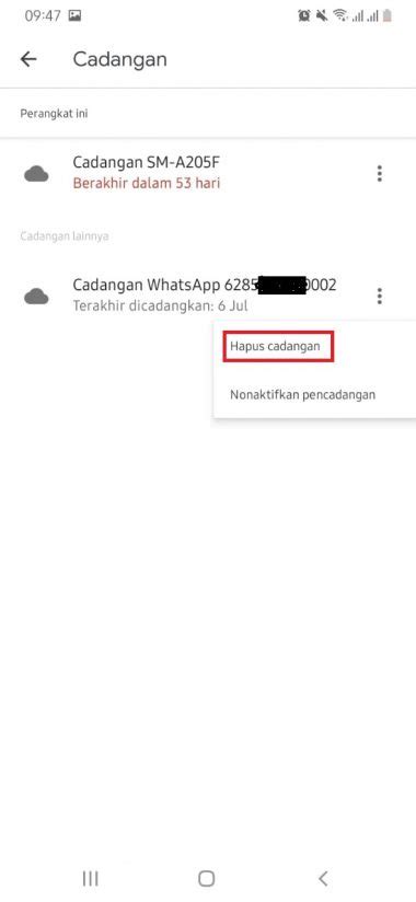 Cara Melihat Dan Menghapus Cadangan Chat Whatsapp Di Google Drive