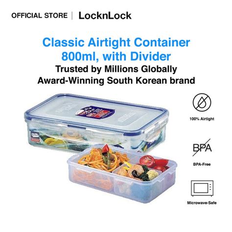 LocknLock Classic Food Container With Divider 800ml HPL816C Lazada PH