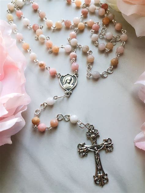 Sterling Pink Opal Rosary Artofit