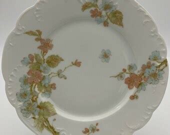 S Haviland Co Limoges France Clover Leaf Luncheon Plate Schleiger