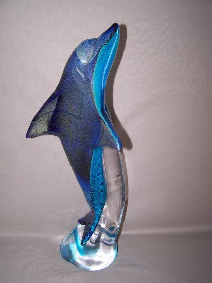 Murano Art Glass Leaping Dolphin By Seguso Viro New