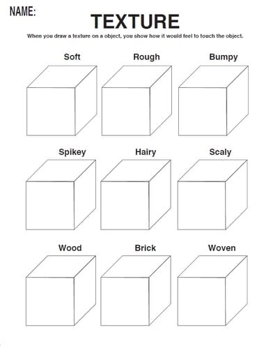 Drawing Texture And Value Worksheets Library