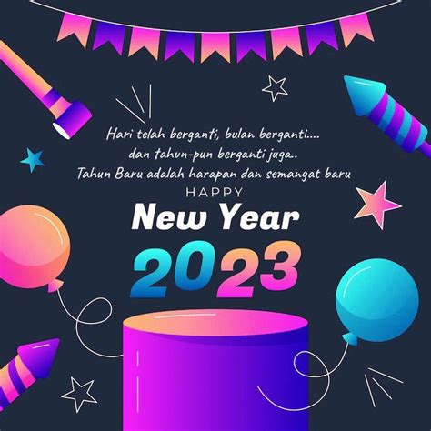 Kartu Ucapan Tahun Baru 2023 Happy New Year Selamat Tahun Baru Ucapan Tahun Baru Kartu