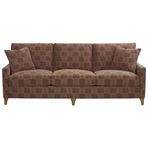 Bassett Custom Upholstery Custom Design 102" Sofa with Track Arms and ...