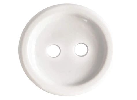 White Mm Holes Plain Round Plastic Buttons For Shirts And Coats At