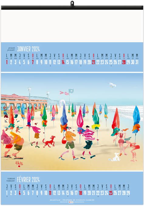 Calendrier Illustre Cote Mer X Calendriers Illustres