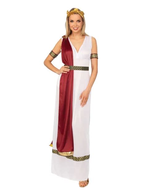 Womens Ladies Greek Goddess Costume Roman Empress Toga Gown Adult Fancy