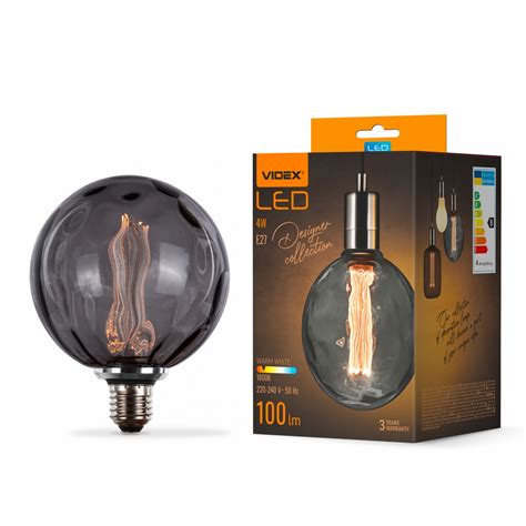 Led лампа Videx Filament Vl Di G125fc1980s 4w E27 1800k Smoke купити у