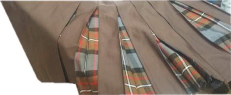 36 Size Brown Hybrid Kilt Custom Made Royal Stewart Black Watch Black Stewart Wallace