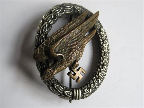 Luftwaffe Fallshirmjager Badge By Junker Malcolm Wagner Militaria