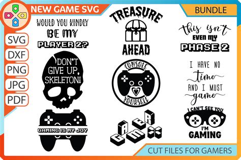 Gaming sayings SVG Bundle | 9 funny gamer quotes cut files. By ...