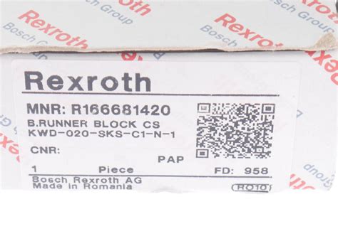 Rexroth R Kwd Sks C N Ball Runner Block Cs Pcs