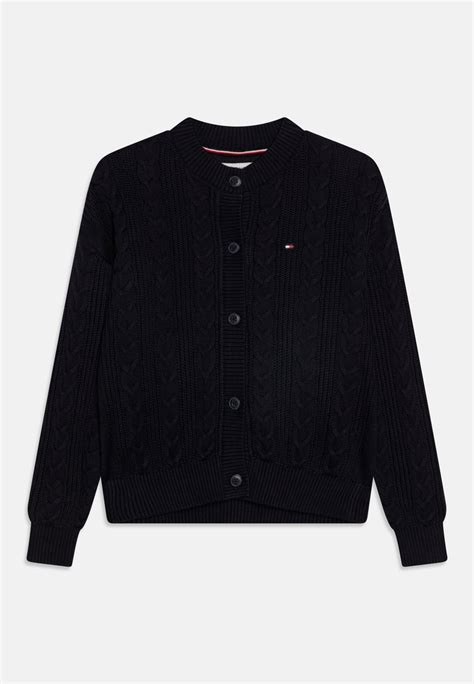 Tommy Hilfiger Cable Cardigan Desert Sky Dark Blue Uk