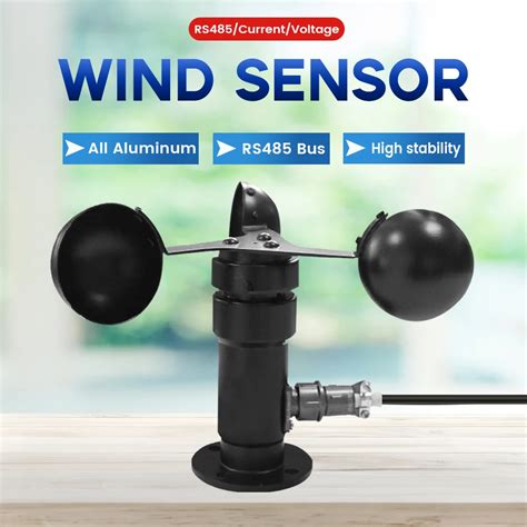 Weather Station Detector 3 Cup Anemometer Sensors Pulse Rs485 Output 4 20ma 0 5v 0 10v