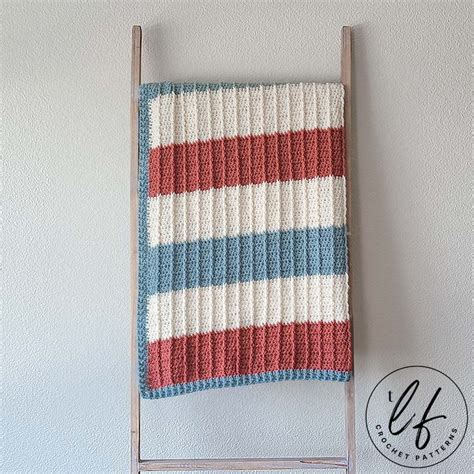 Striped Crochet Baby Blanket Pattern Free